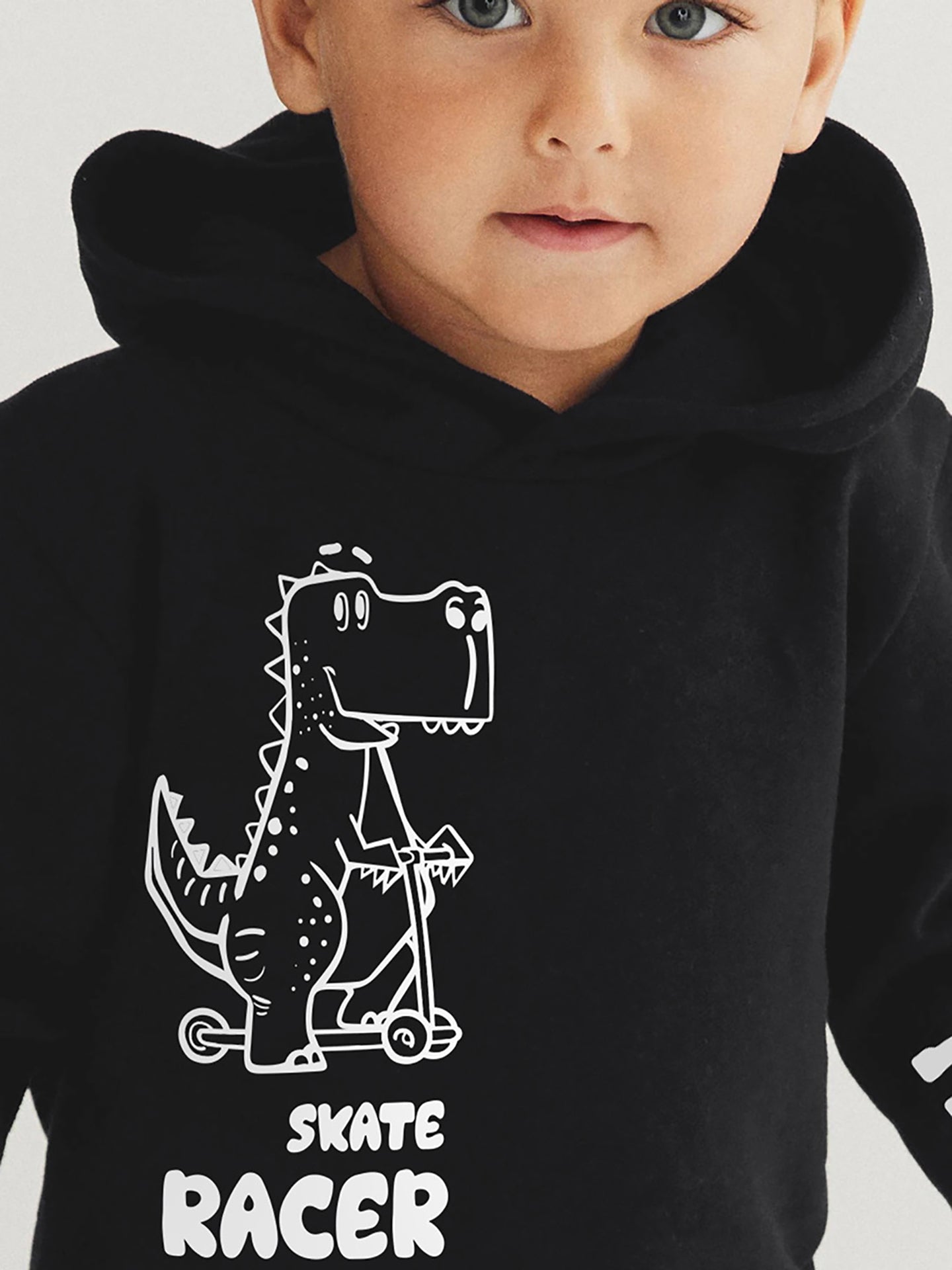 Boys Typography Printed Hooded Pure Cotton Sweatshirt with Pyjama