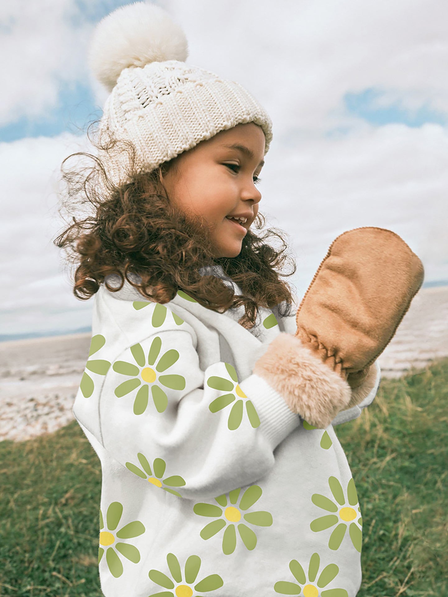 Girls Printed Pure Cotton Top with Leggings