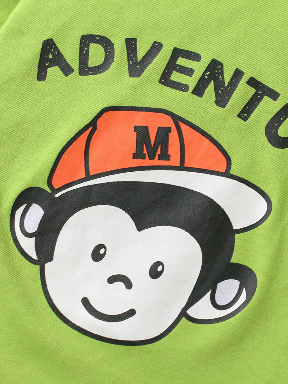 Boys Printed Round Neck T-shirt With Pyjamas