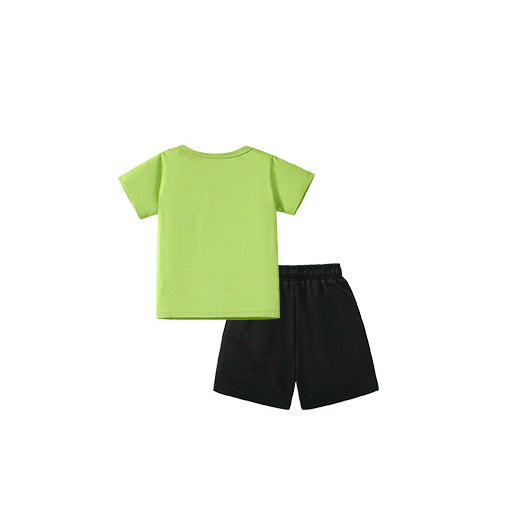 Boys Printed Round Neck T-shirt With Pyjamas