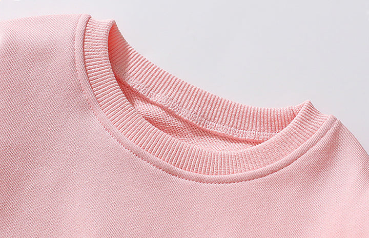 Girls Printed Round Neck Long Sleeves Pure Cotton T-Shirt & Leggings