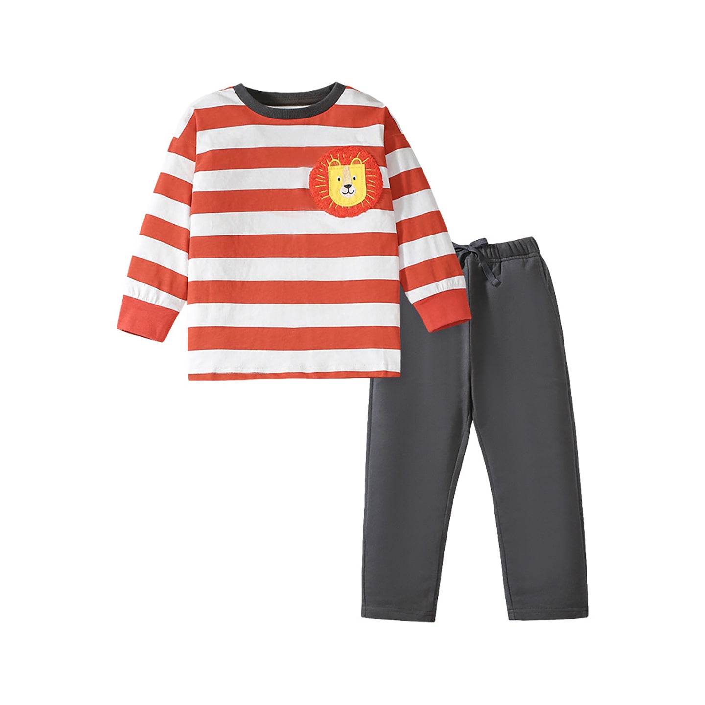 Boys Striped Pure Cotton Top with Pyjamas