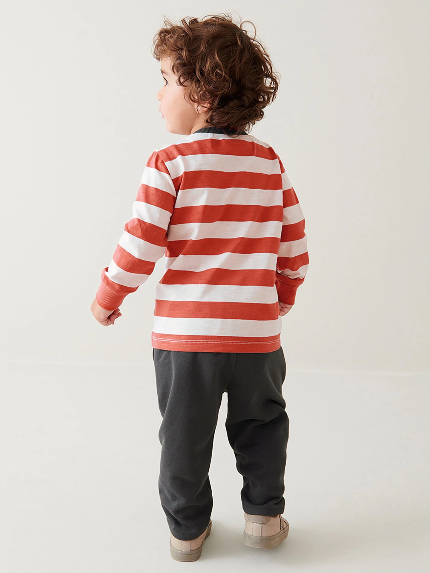 Boys Striped Pure Cotton Top with Pyjamas