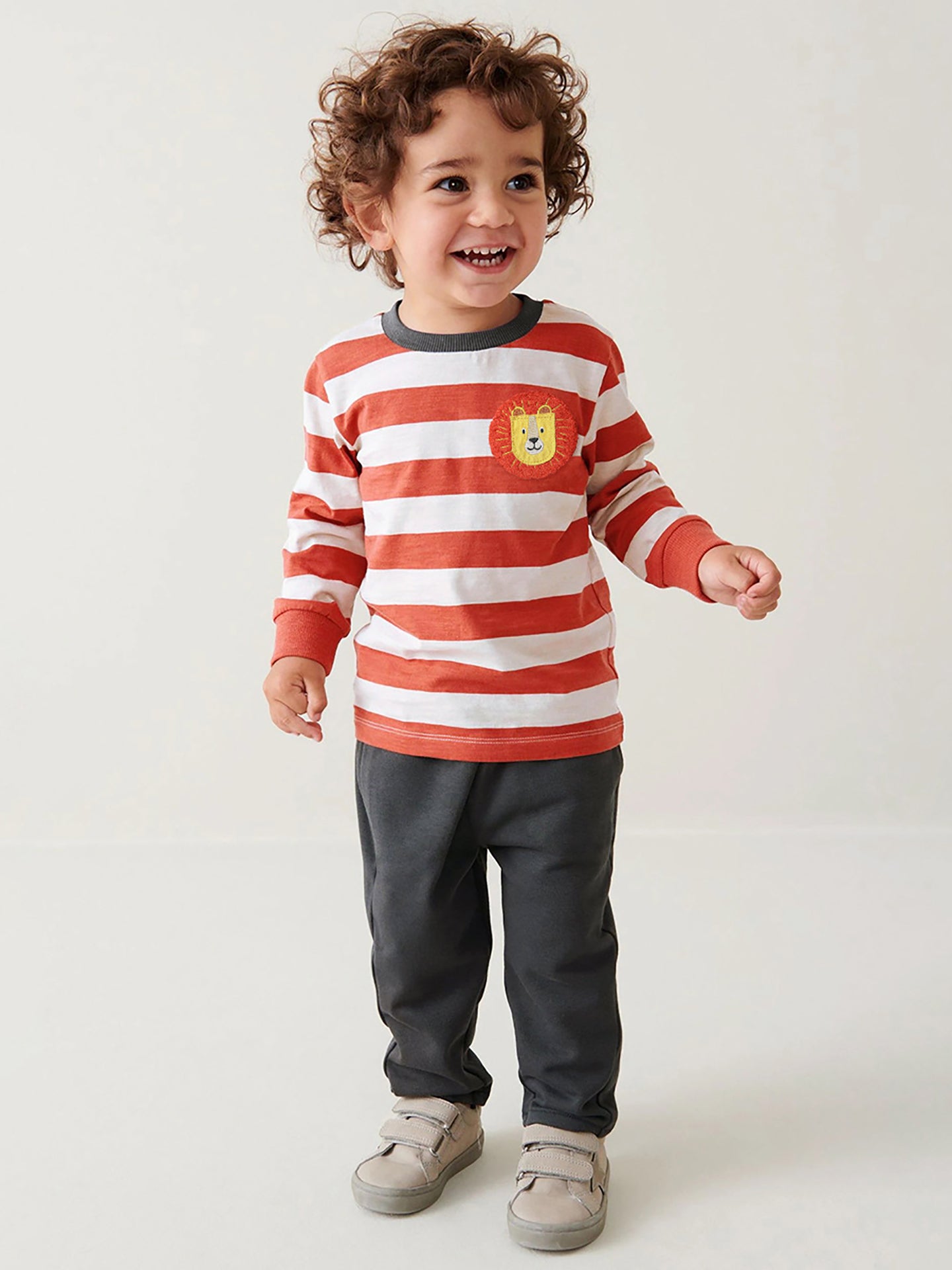 Boys Striped Pure Cotton Top with Pyjamas