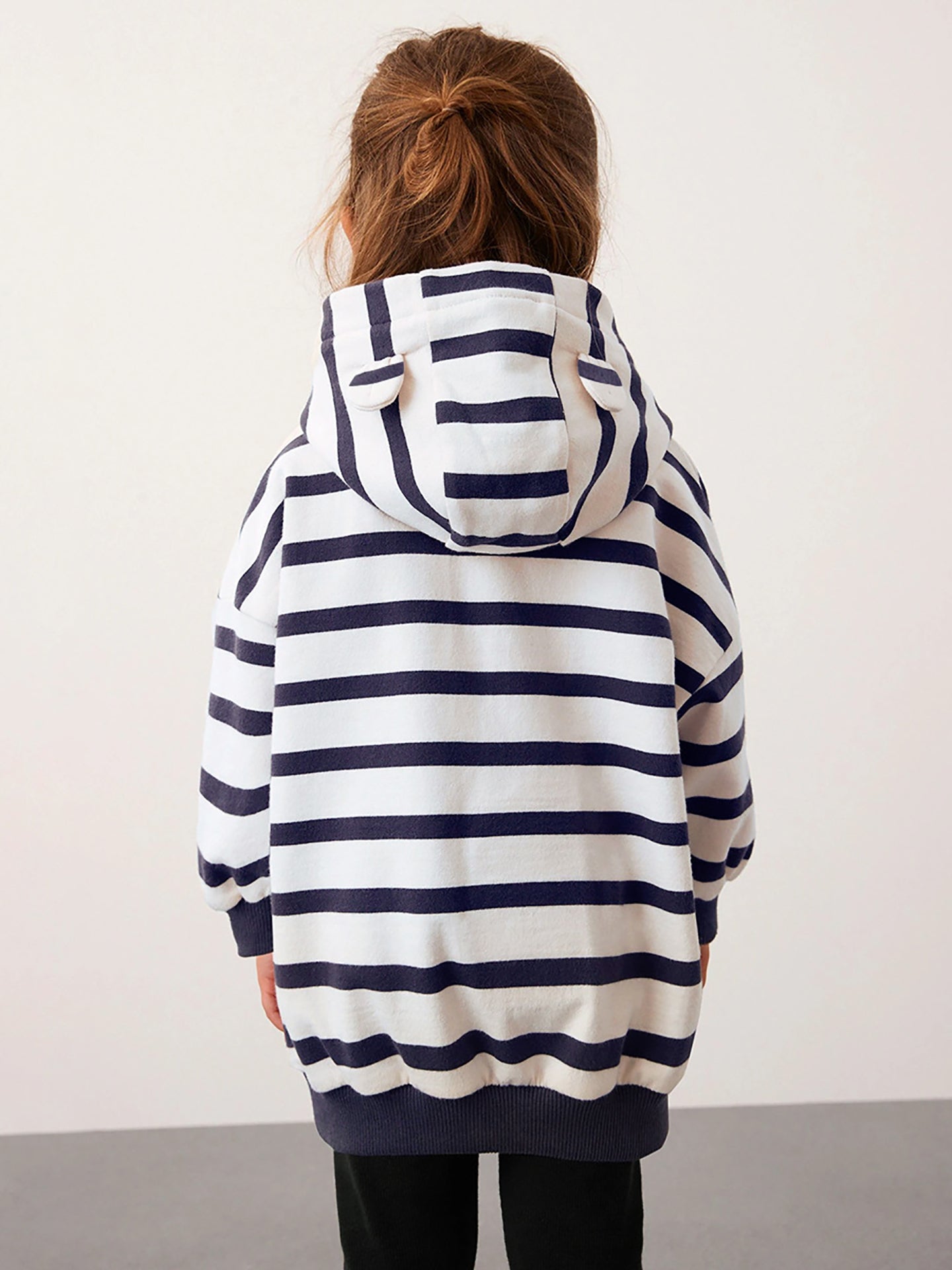 Girls Striped Pure Cotton Top with Pyjama