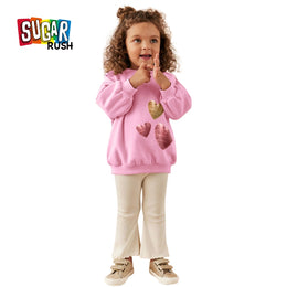 Girls Printed Sweatshirt with Trouser