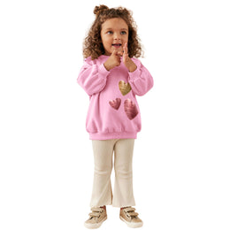 Girls Printed Sweatshirt with Trouser