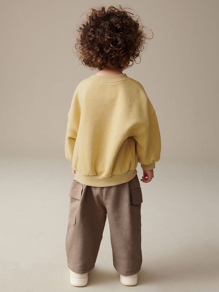Boys Printed Round Neck Long Sleeves Pure Cotton Sweatshirt & Trouser