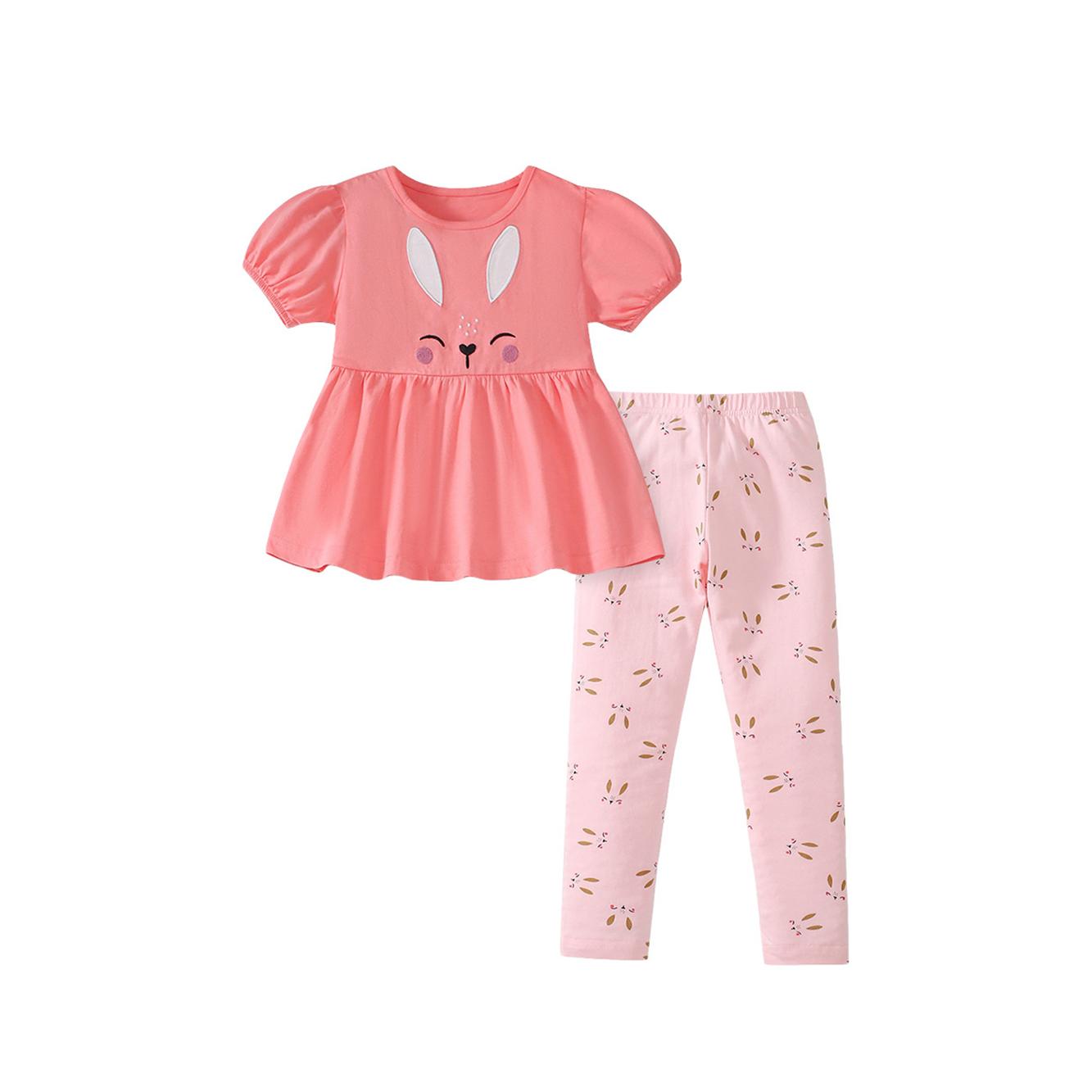 Girls Printed T-shirt With Pyjamas