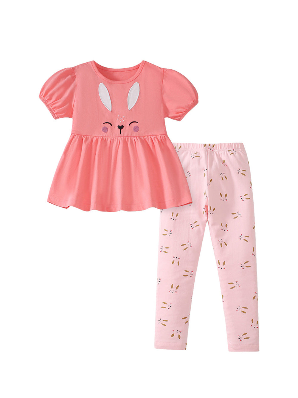Girls Printed T-shirt With Pyjamas