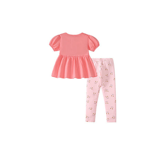 Girls Printed T-shirt With Pyjamas