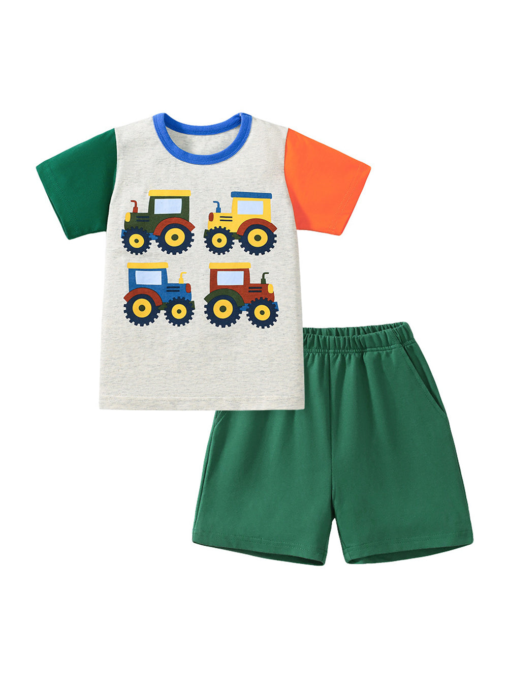 Boys Printed Pure Cotton T-shirt with Shorts