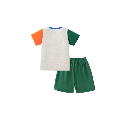 Boys Printed Pure Cotton T-shirt with Shorts