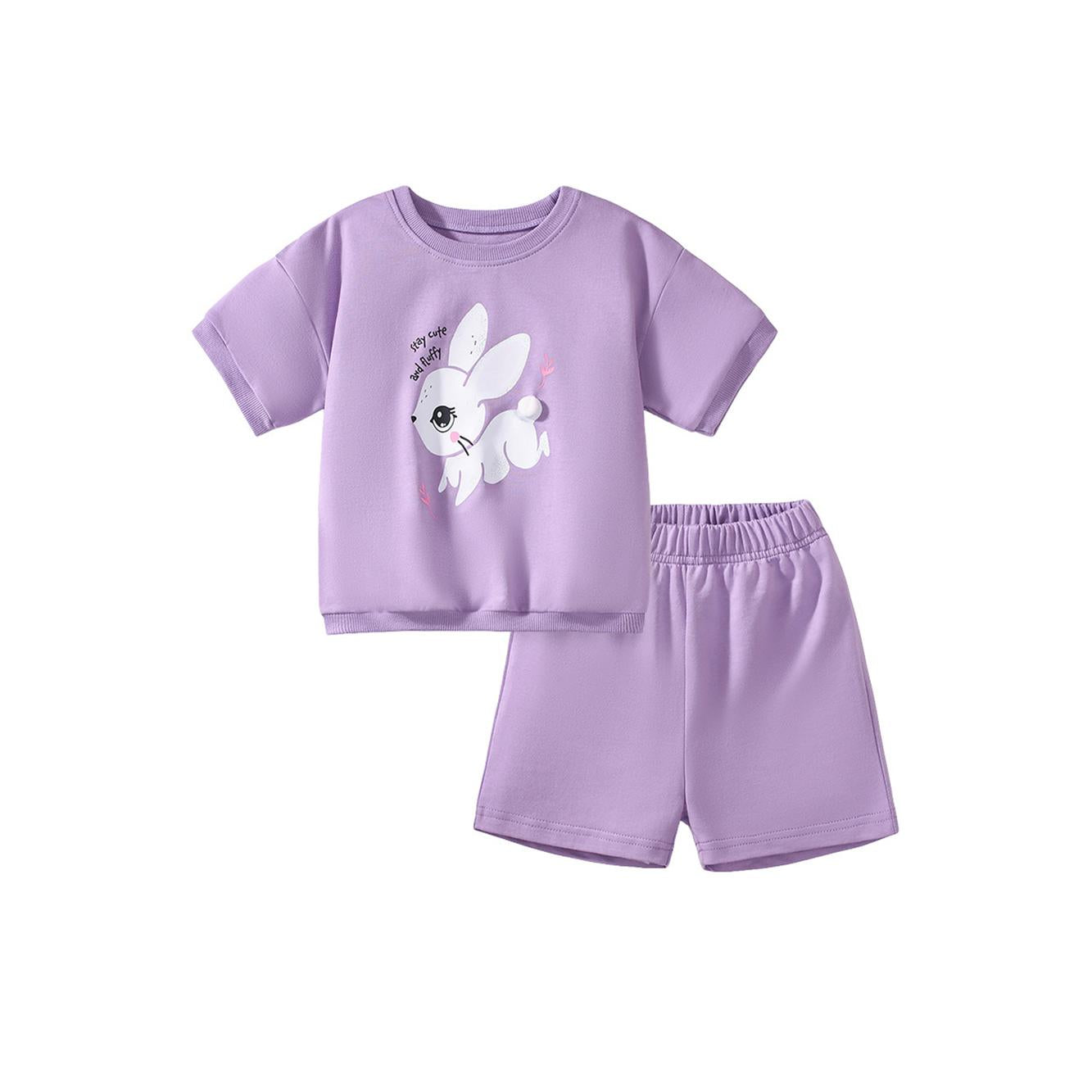 Girls Printed T-shirt With Shorts