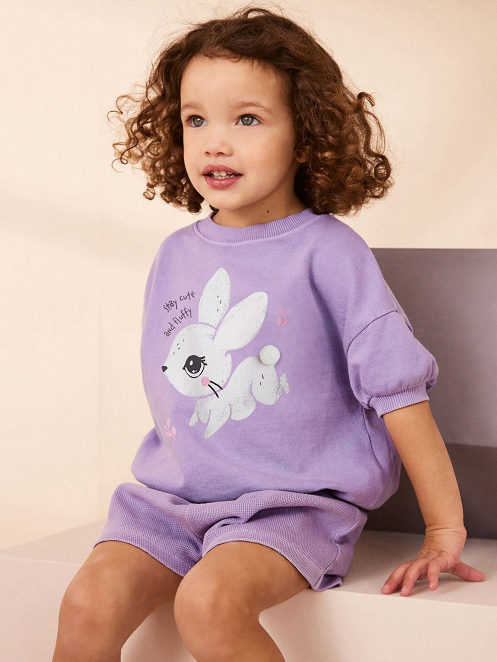 Girls Printed T-shirt With Shorts