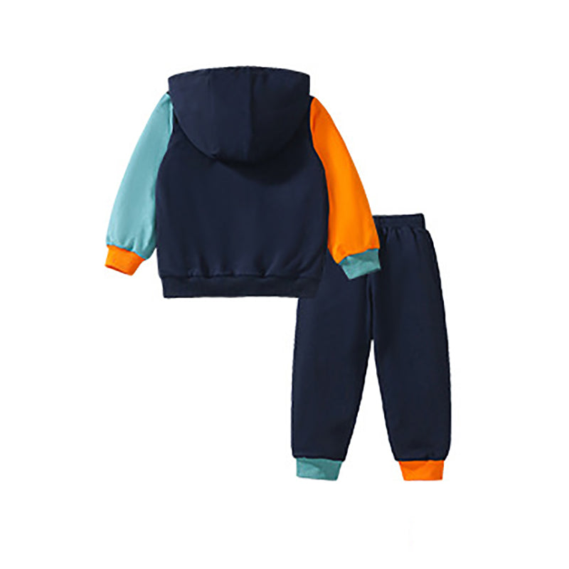 Boys Colourblocked Pure Cotton Sweatshirt With Pyjamas