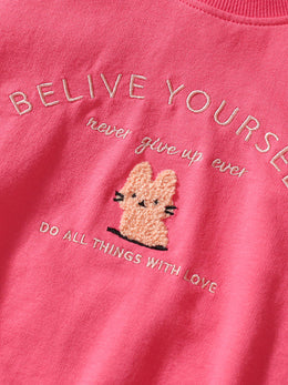 Girls Printed Sweatshirt with Leggings