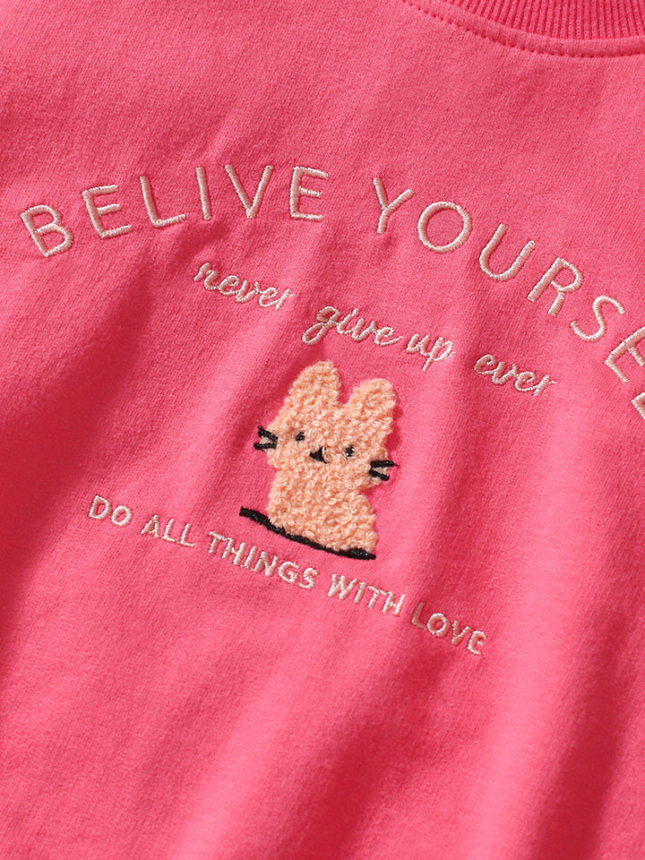 Girls Printed Sweatshirt with Leggings