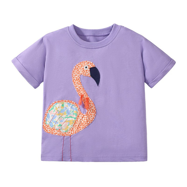Girls Printed Applique T-shirt