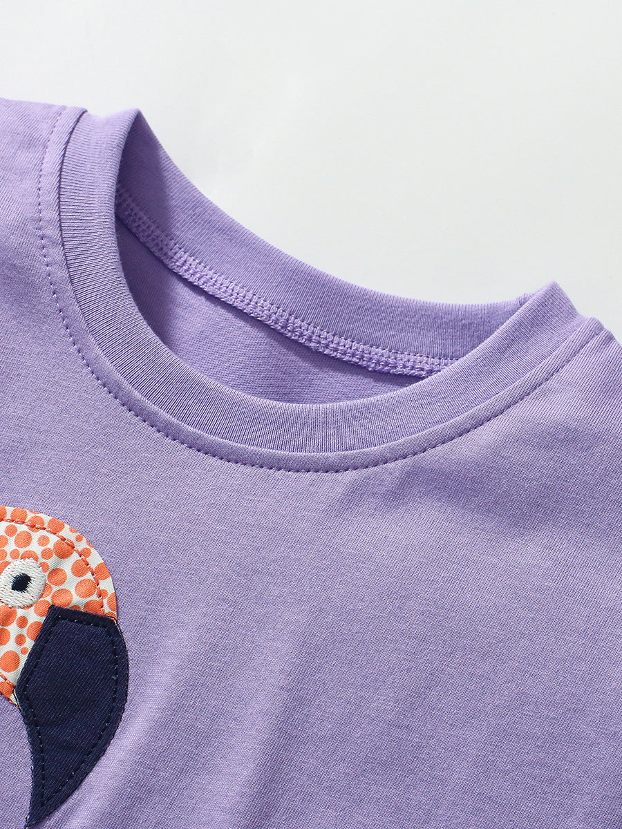 Girls Printed Applique T-shirt