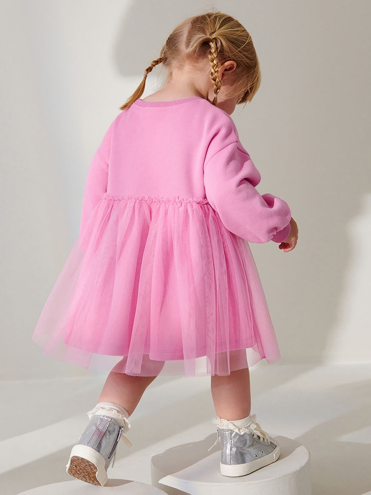 Girl Solid  A-Line Midi Dress
