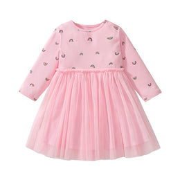 Girls Printed Fit and Flare Midi Dress