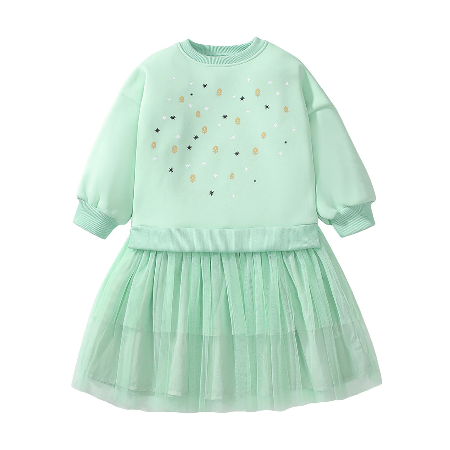Girls Printed Fit and Flare Dress