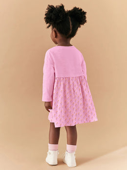 Girls Floral Printed A-Line Midi Dress