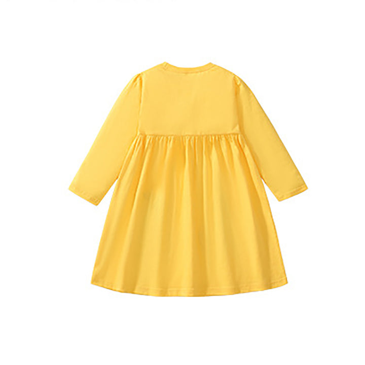 Girls Embroidered A-Line Midi Dress