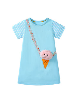 Girls  Colourblocked A-Line Midi Dress