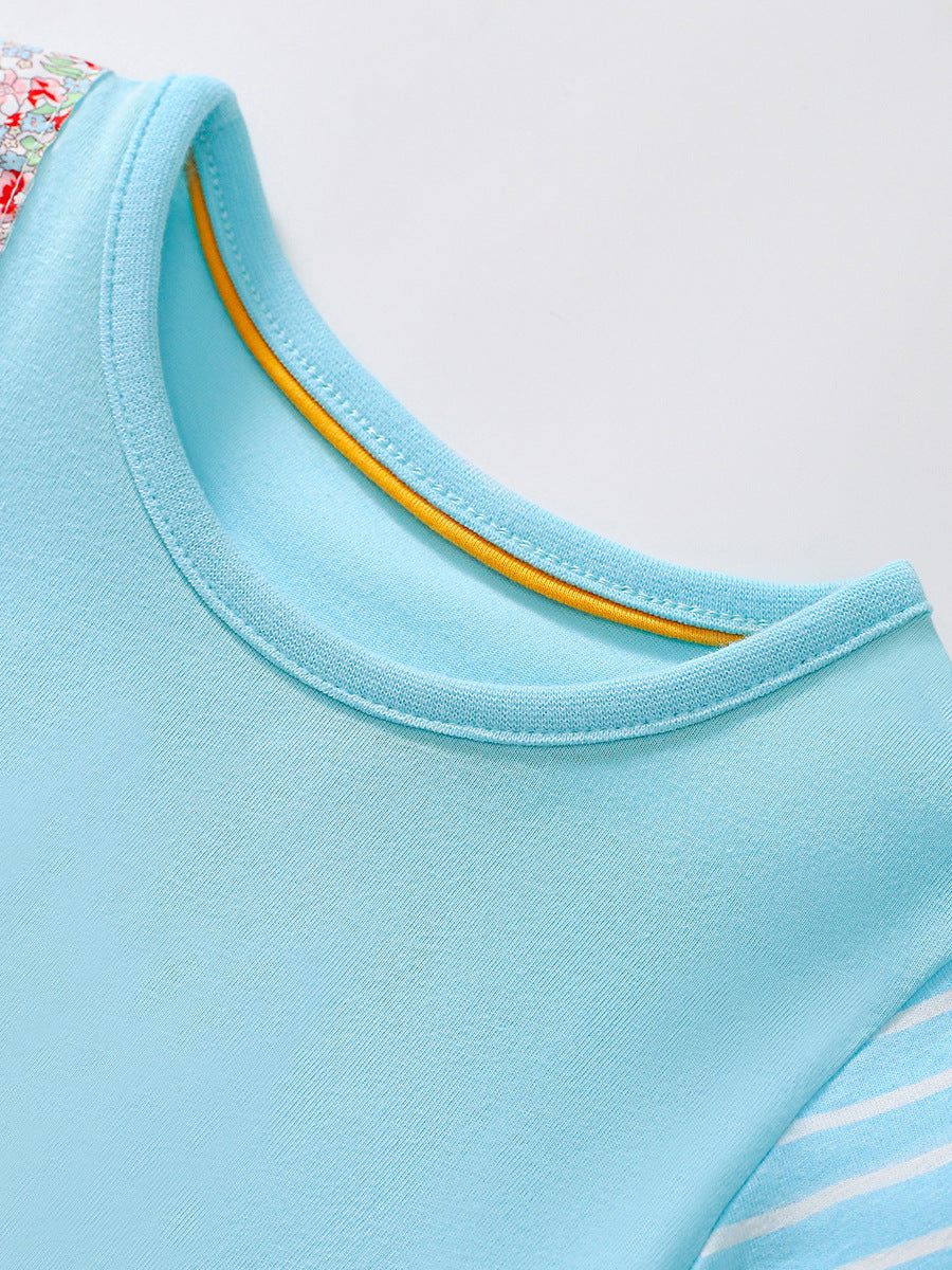 Girls  Colourblocked A-Line Midi Dress