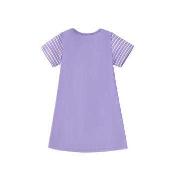 Girl's Round Neck A-Line Midi Dress