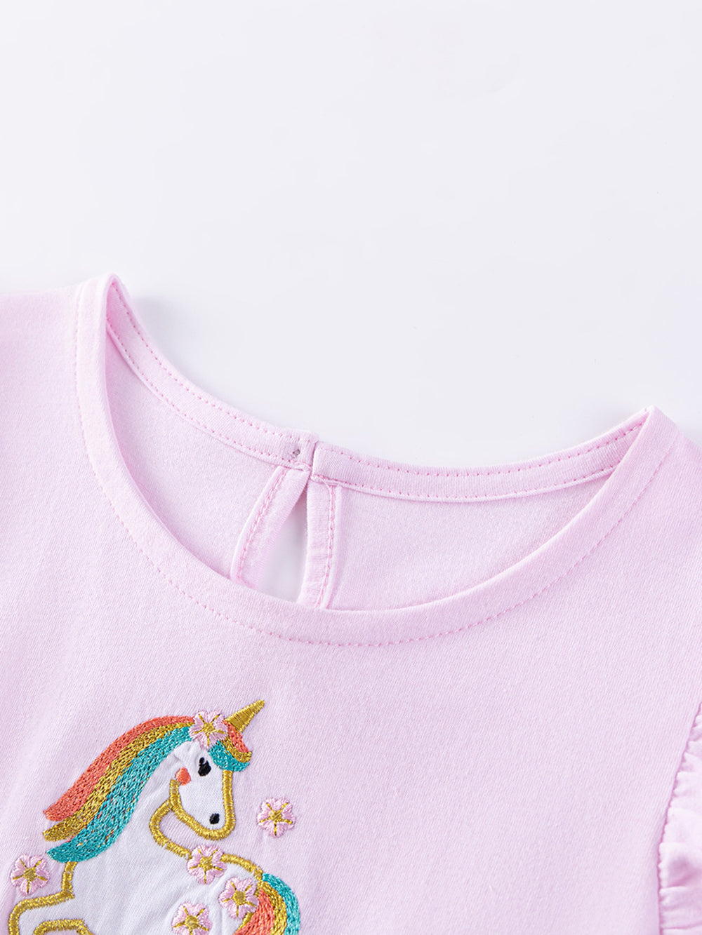 Girls Flutter Sleeves A-Line Dress