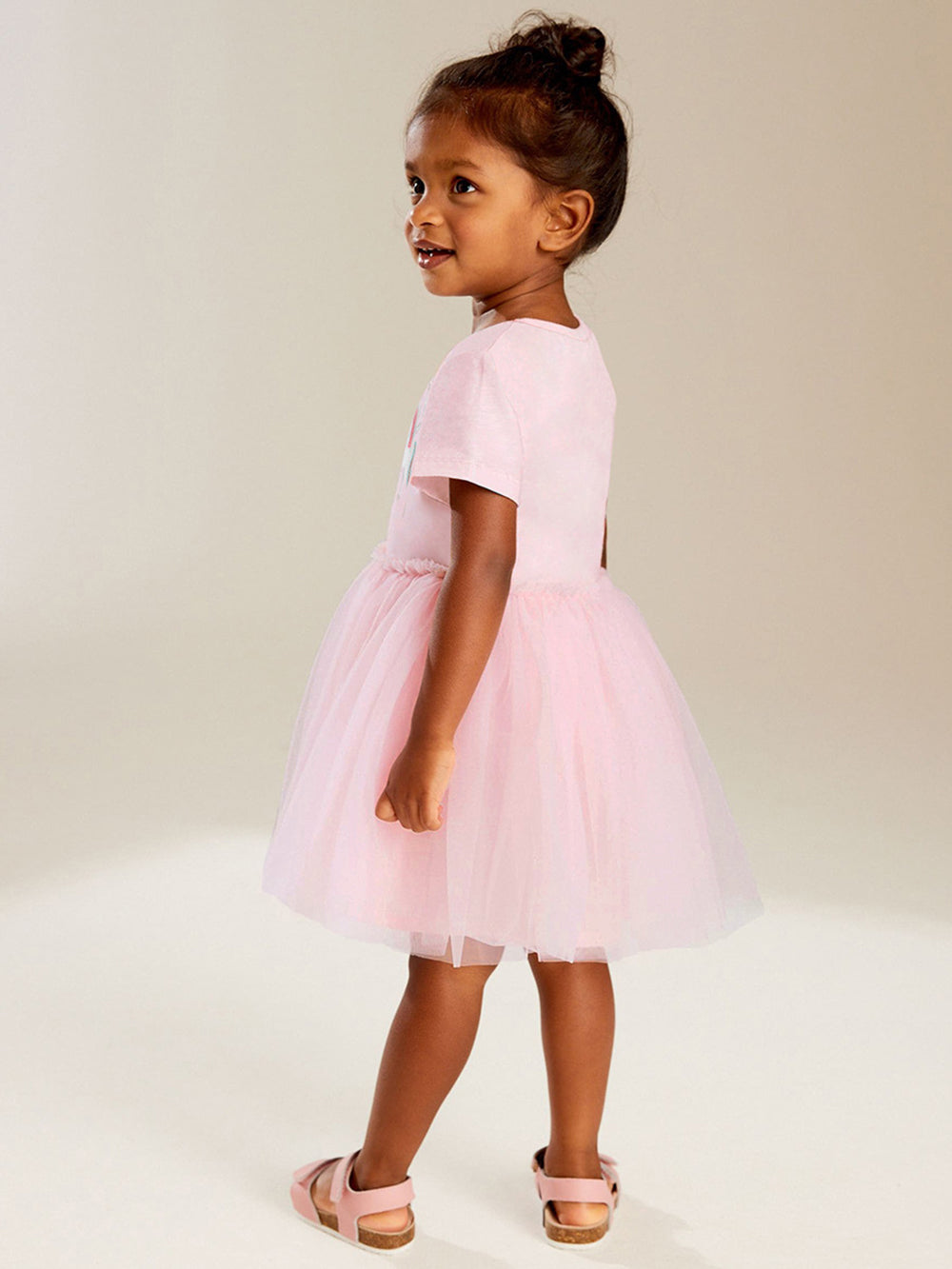 Girls Embroidered Cotton Fit & Flare Dress