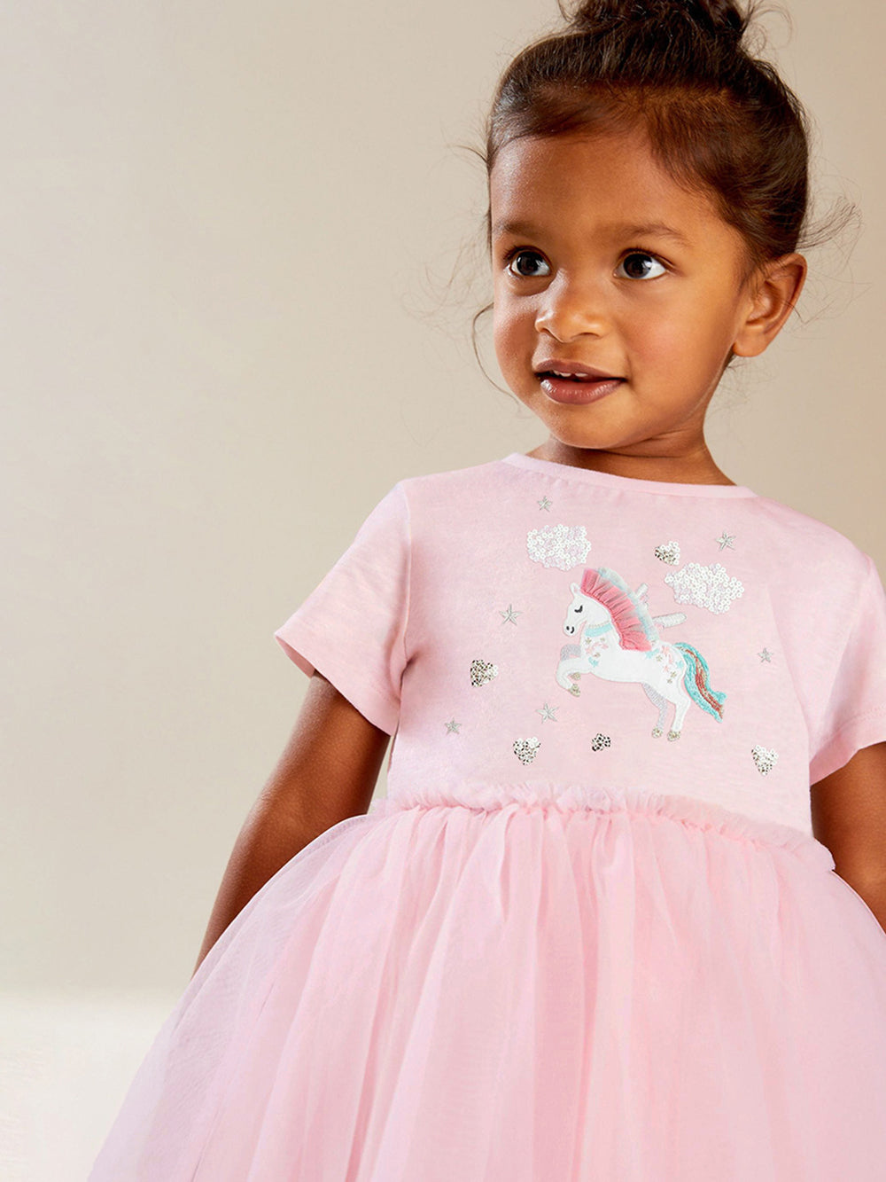 Girls Embroidered Cotton Fit & Flare Dress