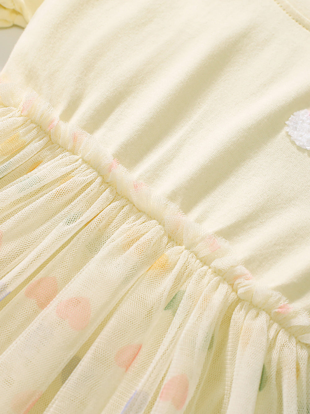 Girls Printed Cotton Net Fit & Flare Dress
