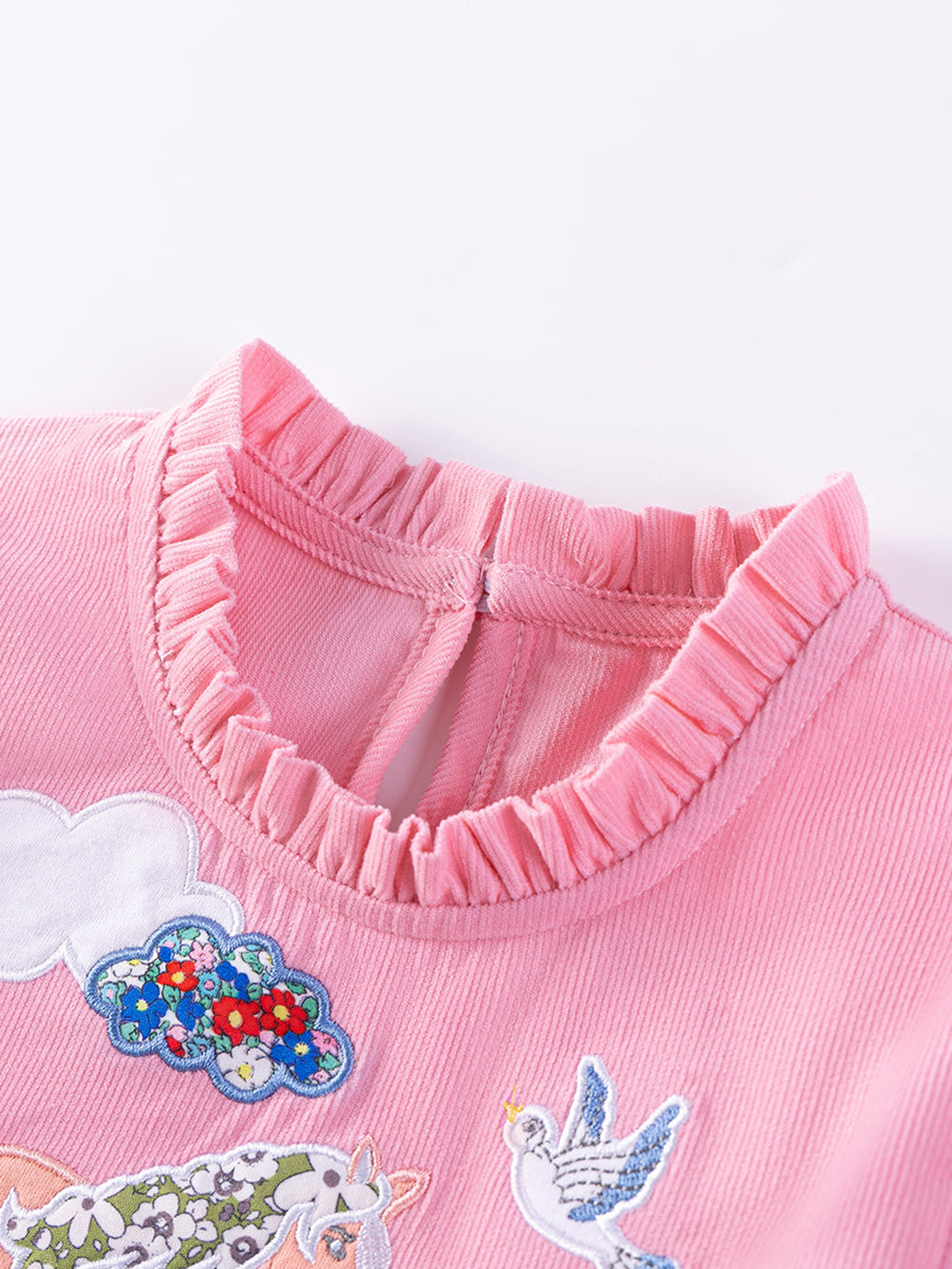 Girls Print Puff Sleeve A-Line Dress