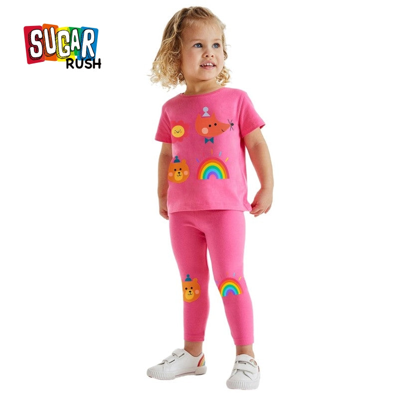 Girls Printed T-shirt With Legging