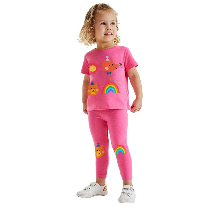 Girls Printed T-shirt With Legging