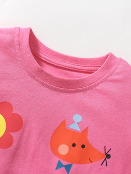 Girls Printed T-shirt With Legging