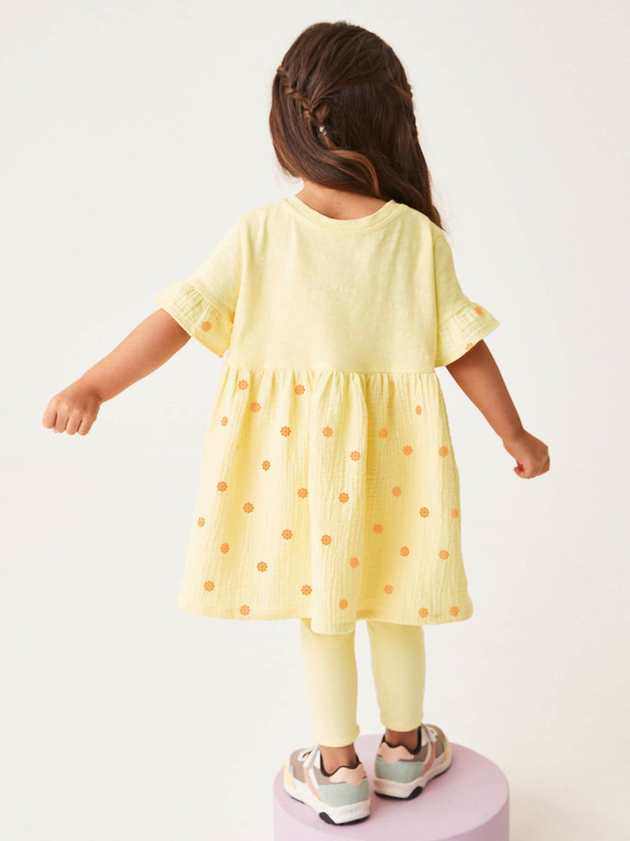 Girls Printed Top with Legging
