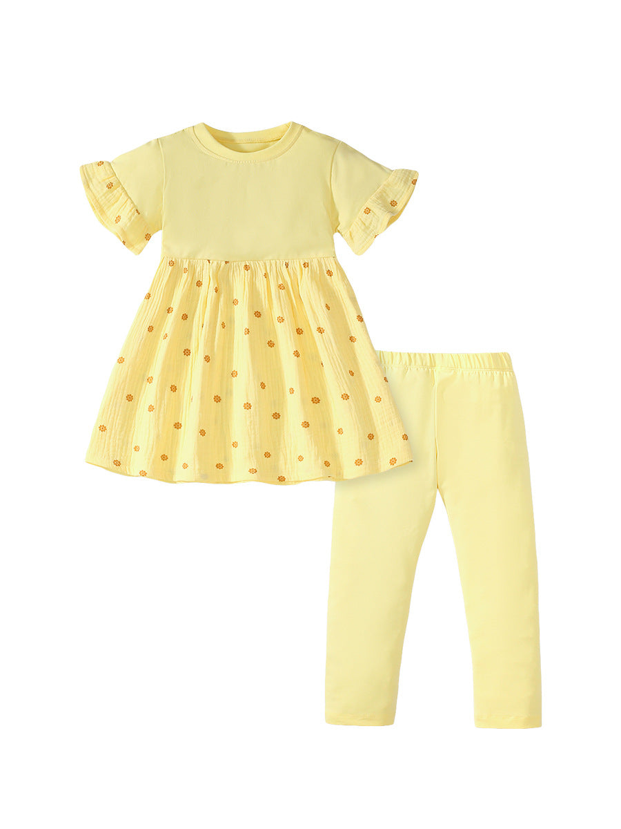 Girls Printed Top with Legging