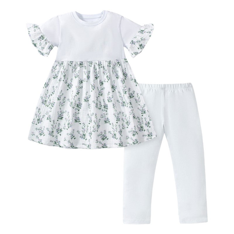 Girls Printed Tunic with Trousers