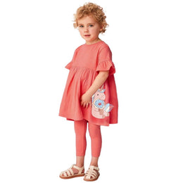 Girls Red Top with Leggings