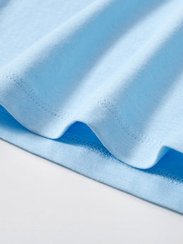 Blue Kids Graphic Printed Cotton T-shirt