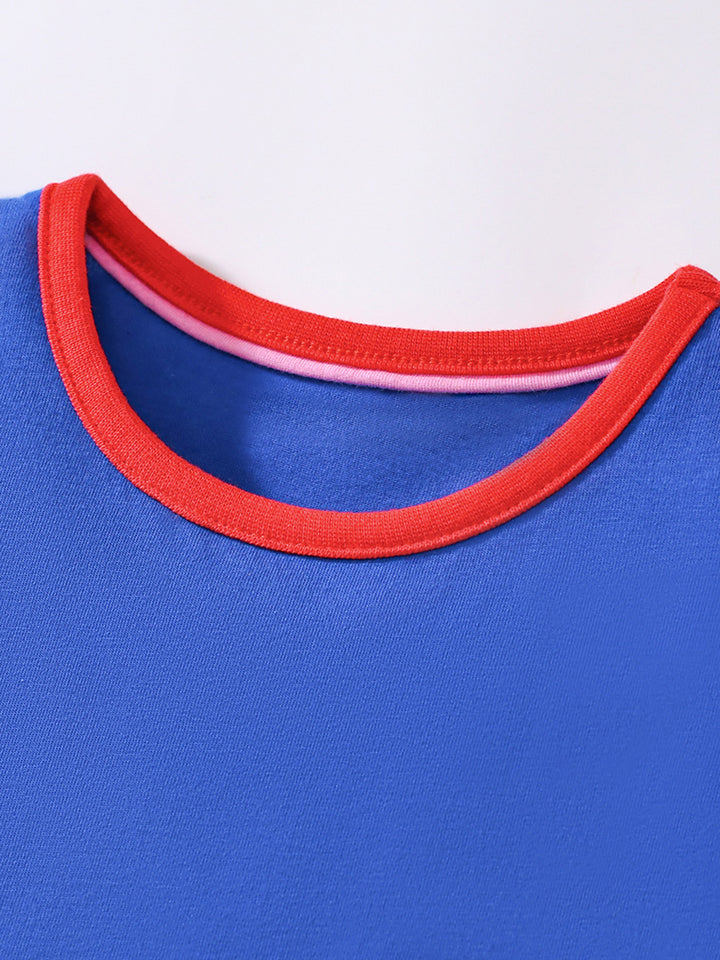 Girls Applique A-line Mini Dress