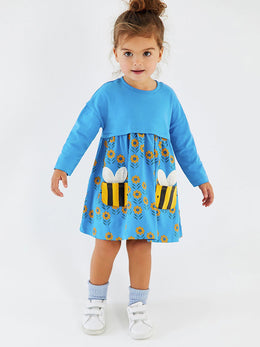 Gilrs Printed Fit & Flared Midi Dress