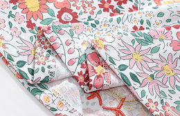 Girls Floral Printed A-Line Midi Dress