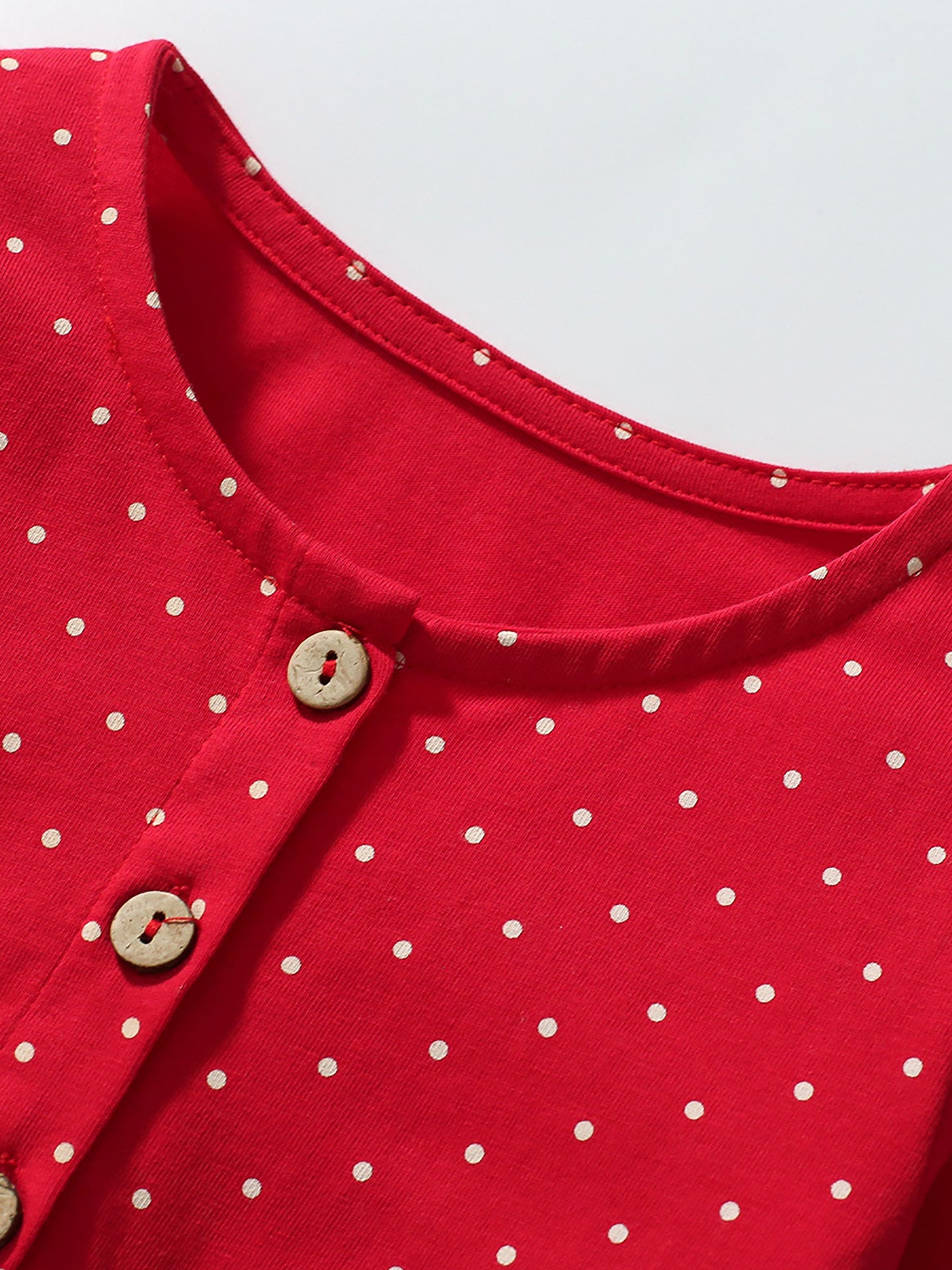 Girls Polka Dot Printed A-Line Midi Dress