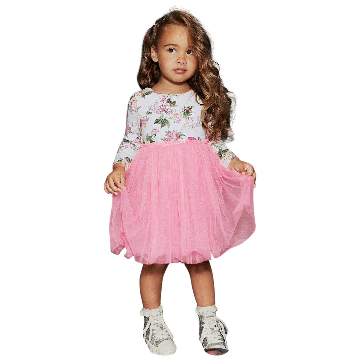 Girls Printed Fit and Flare Dress
